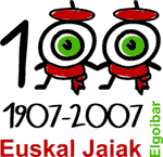 Euskal Jaien mendeurrena gogorarazteko logotipoa